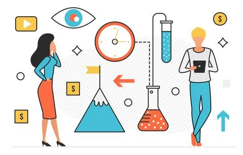 Finding business solution 스톡 일러스트