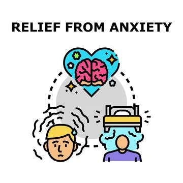 Finding calm and managing stress for mental wellness Stock Illustration