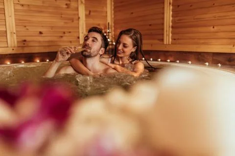 Finding calm at the spa Stock Photos