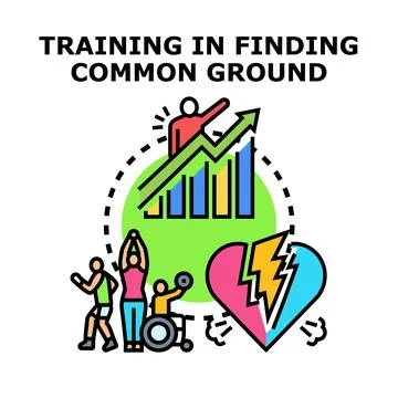 Finding common ground training for diverse teams and improving relationships Stock Illustration