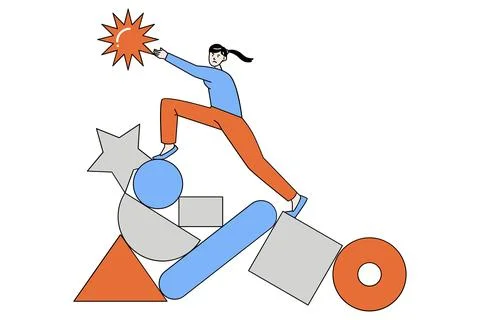 Finding a Creative Solution or Breakthrough Idea Stock Illustration