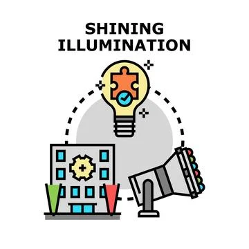 Finding creative solutions for business illumination concept Stock Illustration