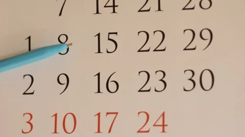 Finding a day in the calender Stock Footage 68991511