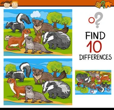 Finding differences game cartoon Cartoon Illustration of Finding Differenc... 写真素材