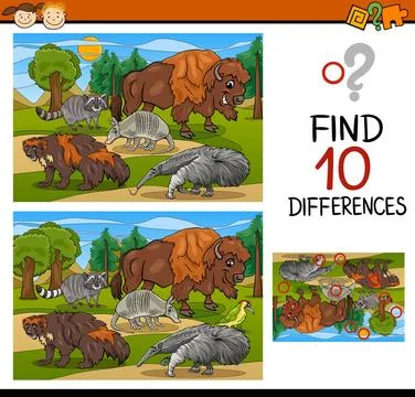 Finding differences game cartoon Cartoon Illustration of Finding Differenc... 写真素材