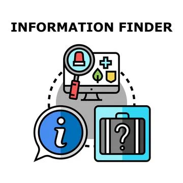 Finding digital information and researching unknown data concept Stockillustratie