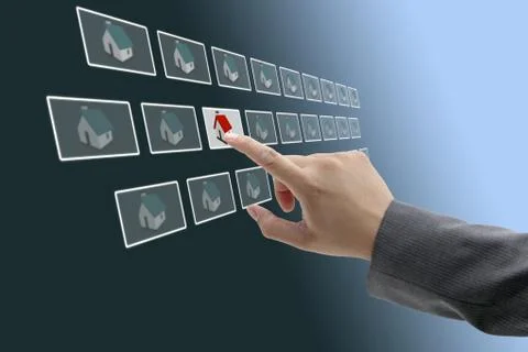 Finding eletronic real estate Stock Photos