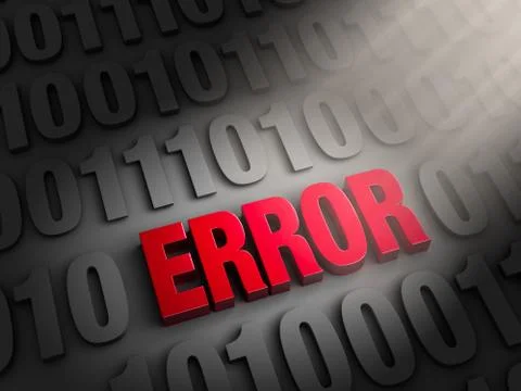 Finding the error in the data Stock Illustration