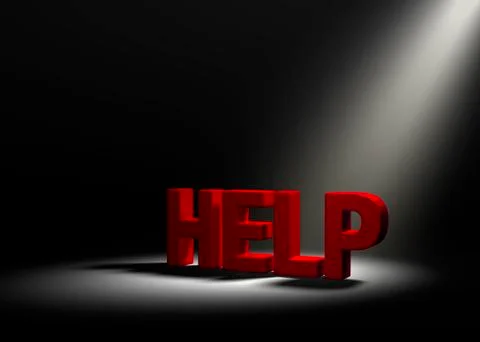 Finding help Stock Illustration