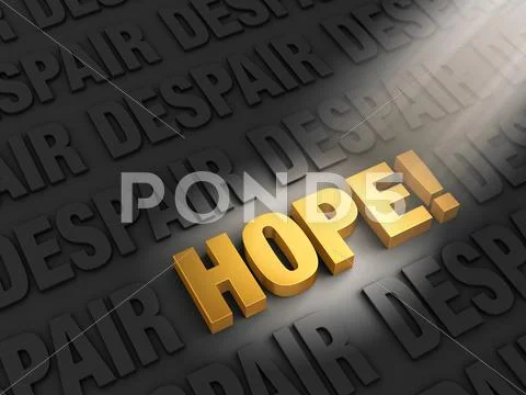 Finding hope in despair Stock Illustration