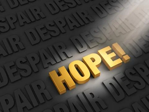 Finding hope in despair Stock Illustration