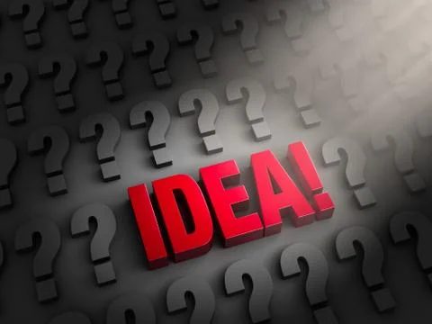 Finding an idea! Stock Illustration