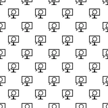 Finding information on computer pattern Stock Illustration