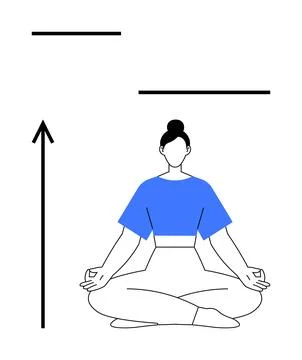 Finding Inner Peace Through Meditation and Mindfulness Practices Stockillustratie