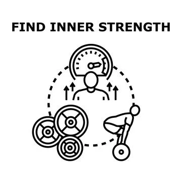 Finding inner strength and growing personal power concept Ilustración de archivo