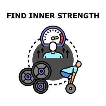 Finding inner strength and growing personal power concept Ilustración de archivo