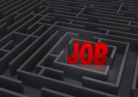 Finding A Job Stock Illustration