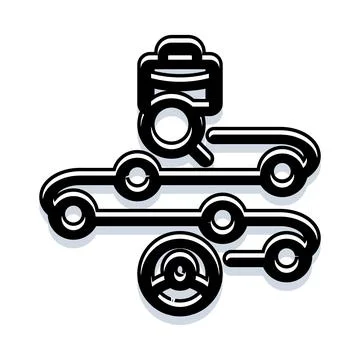 Finding job opportunity career path process concept Stock Illustration