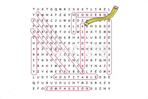 Finding kindness Stock Illustration