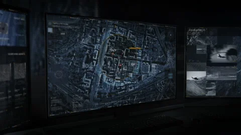 Finding the Location of Target and Sending Special Agents towards the Location Stock-Footage 172539440