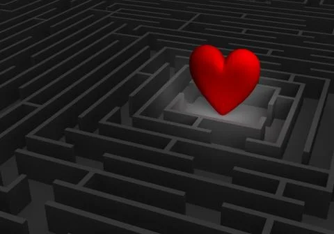 Finding Love Stock Illustration