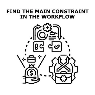 Finding main constraint in business workflow process Illustration