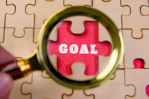 Finding the missing piece to reach your goal Stock Photos