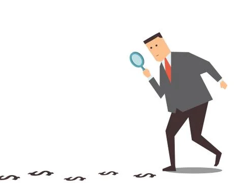 Finding money track Stock Illustration