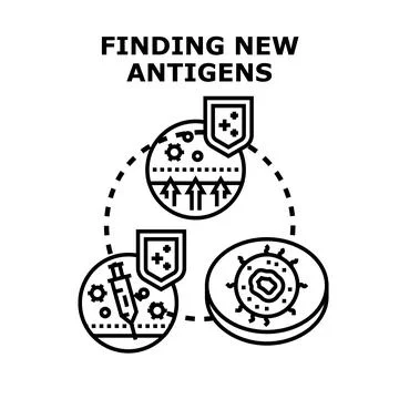 Finding new antigens for immune system development Stock Illustration