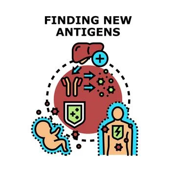 Finding new antigens for immune system development Stock Illustration