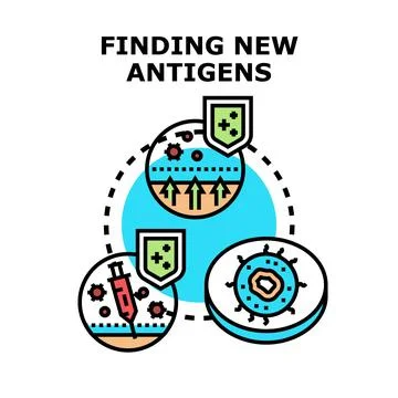 Finding new antigens for immune system development Stock Illustration
