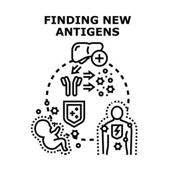 Finding new antigens for immune system development Stock Illustration
