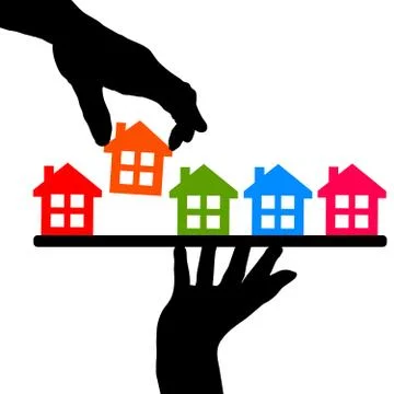 Finding new house Stock Illustration