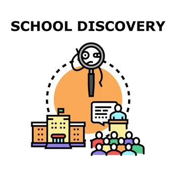 Finding new knowledge and discovery at school Stock Illustration