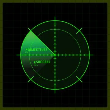 Finding objectives and success Stock Illustration