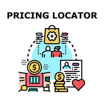 Finding optimal pricing for service and product offers Stock Illustration