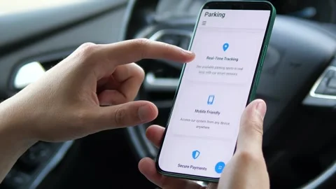 Finding a parking spot made easy. Stock Footage 326600595
