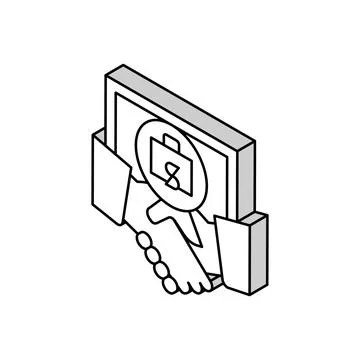 Finding partners crisis isometric icon vector illustration イラスト素材