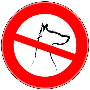 Finding a passage to animals is prohibited イラスト素材