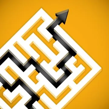 Finding a Path Stock Illustration