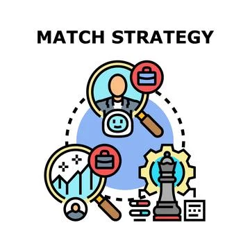 Finding perfect match strategy for business success Stock Illustration