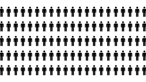 Finding a person standing out from the crowd animation Stock Footage 319765392