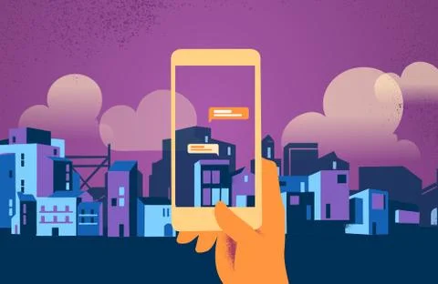 Finding points of interests with the augmented reality Stockillustratie