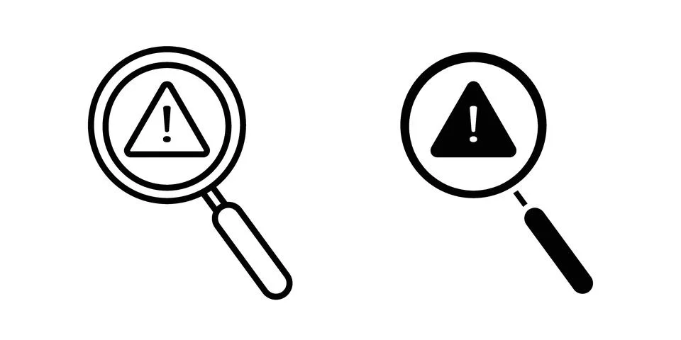 Finding problem icon bundle for website design projects Stock Illustration
