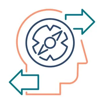 Finding problem solution thin line vector icon Illustrazione stock