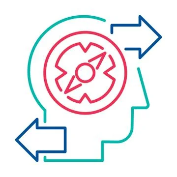 Finding problem solution thin line vector icon Illustrazione stock