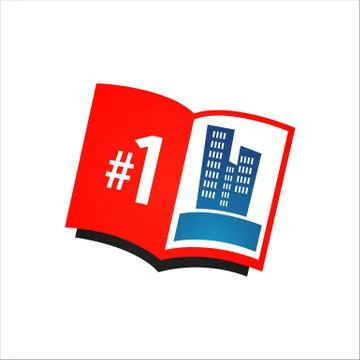 Finding property search logo design guide to find good apartment hotel symbol Stock Illustration