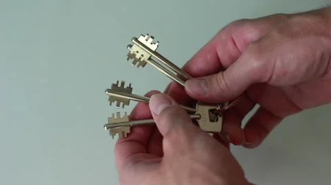 Finding a right key Vídeo Stock 65371439