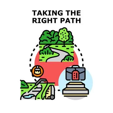 Finding the right path for business growth and career success Illustration