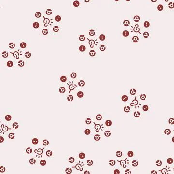 Finding the right team startup glyph seamless pattern Stock Illustration
